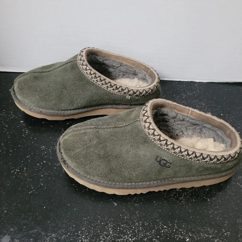 Ugg Cozy Green Suede Slippers